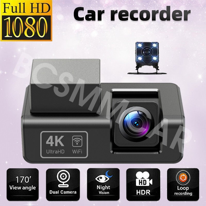 HD 1080P Loop Recording Car DVR Dual Lens Dash Cam WiFi Video Recorder Camera