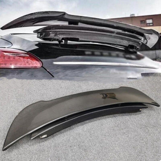Carbon fiber is used in the 2010-2016 for Porsche for Panamera 970.1 rear trunk roof boiler wing.