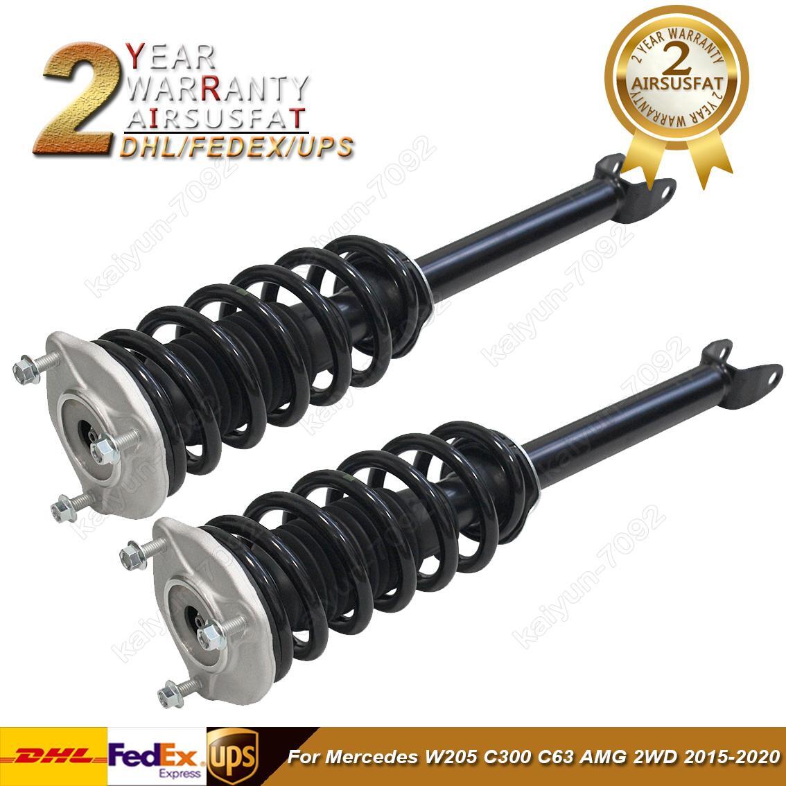 2x for Mercedes W205 C300 C63 AMG 2WD 2015-2020 Front Shock Absorber Assemblys