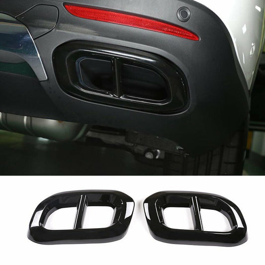 Black ABS Car Exhaust Muffler Tail Pipe Trim for Benz GLC GLE GLS X253 W167 2020