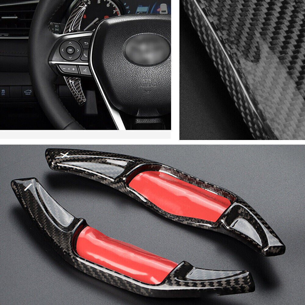 2Carbon Fiber Steering Wheel Shift Paddle Extensions for Toyota for Camry 2018-2023