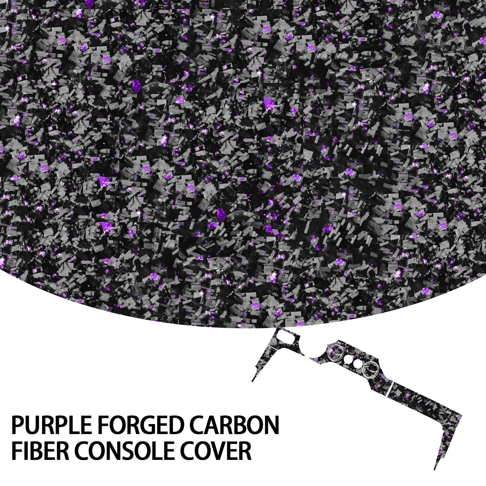 for Ford for Mustang GT 15-22 11x Purple Forged Carbon Fiber Console Dashboard Cover