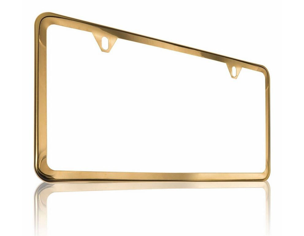 1 piece car license plate frame cover cap rear boot trunk gold for Honda