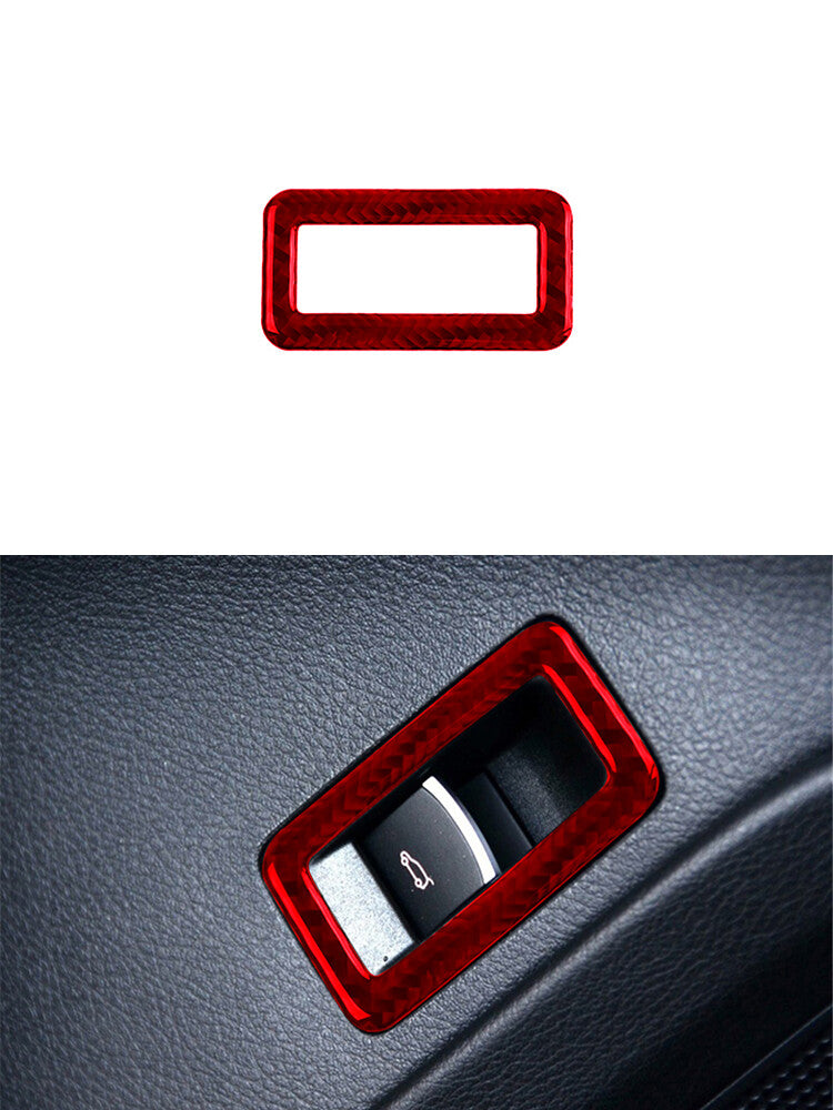 Red Carbon Fiber Switch Rear Boot Liner for VW Touareg 2011-2018
