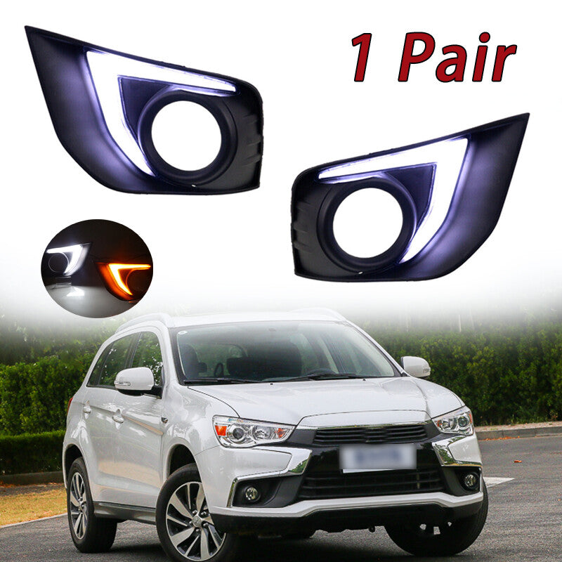 White LED Daytime Running Fog Light for Mitsubishi Outlander Sport ASX 2016-2017