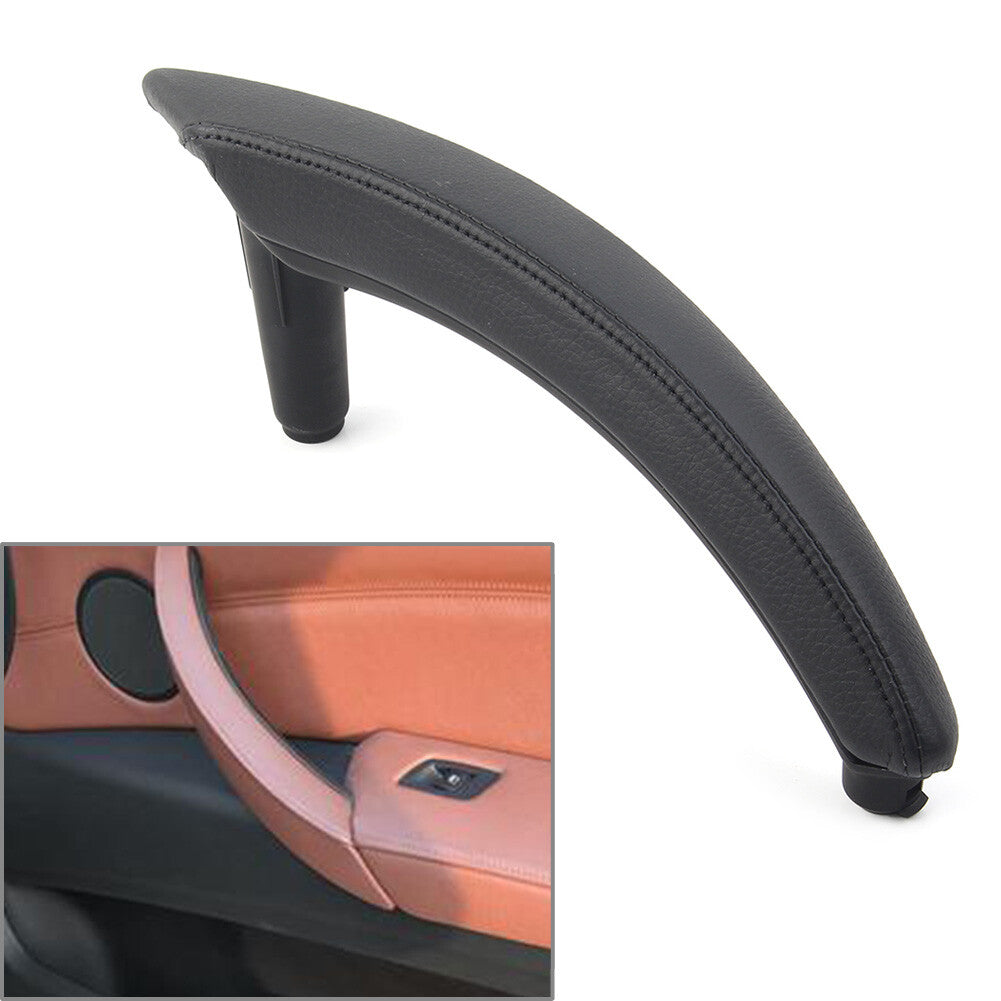 Fit for BMW X5 X6 E70 Black 1x Door Trim Pull Handle Right Side Leather