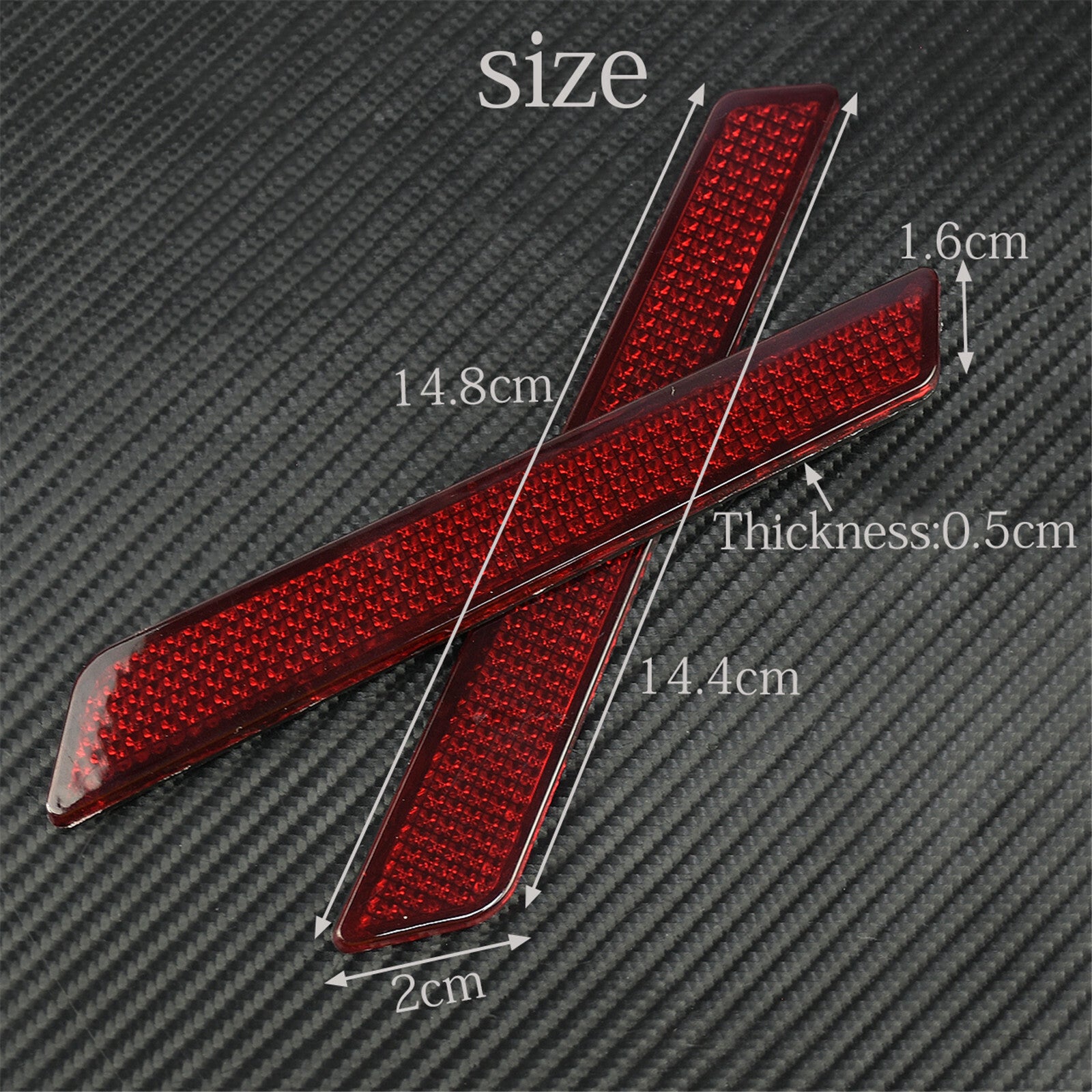 Red Saddlebag Guard Latch Cover Reflectors Fit For Touring Road Glide 2014-19