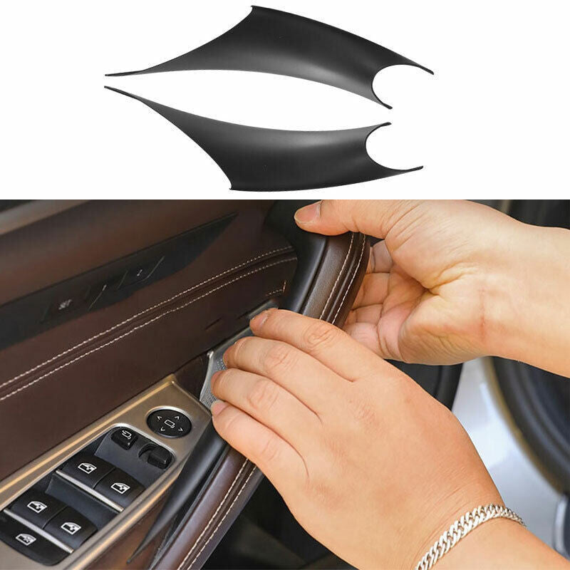 for BMW 3 4 Series GT 2014-18 Matt Black 2DR Interior Door Armrest Cover Trim 2P
