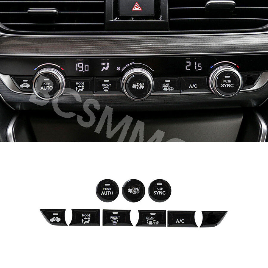 Fit For 2018-2021 for Honda Accord A/C Button Repair Decal Dash Switch Sticker Black