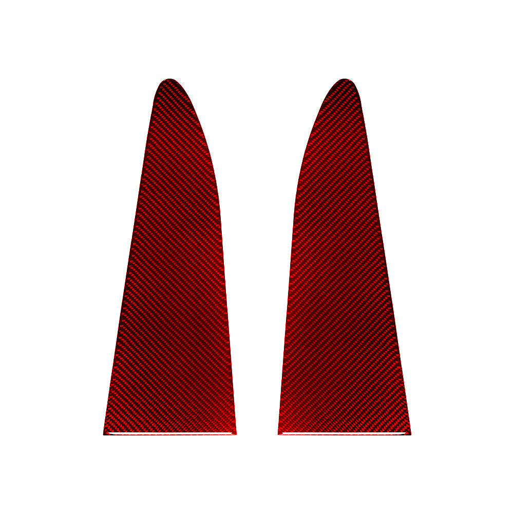 Red Carbon Fiber Center Side Front Frame Cover Trim for Dodge Durango 2014-2020