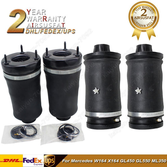 4x Front+Rear Air Suspension Springs for Mercedes W164 X164 GL450 GL550 ML350