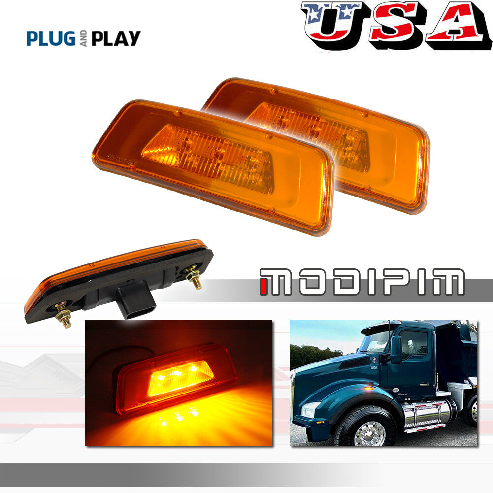Truck fender side marker lights suitable for Kenworth T680 T700 T880 15-up for Peterbilt 567