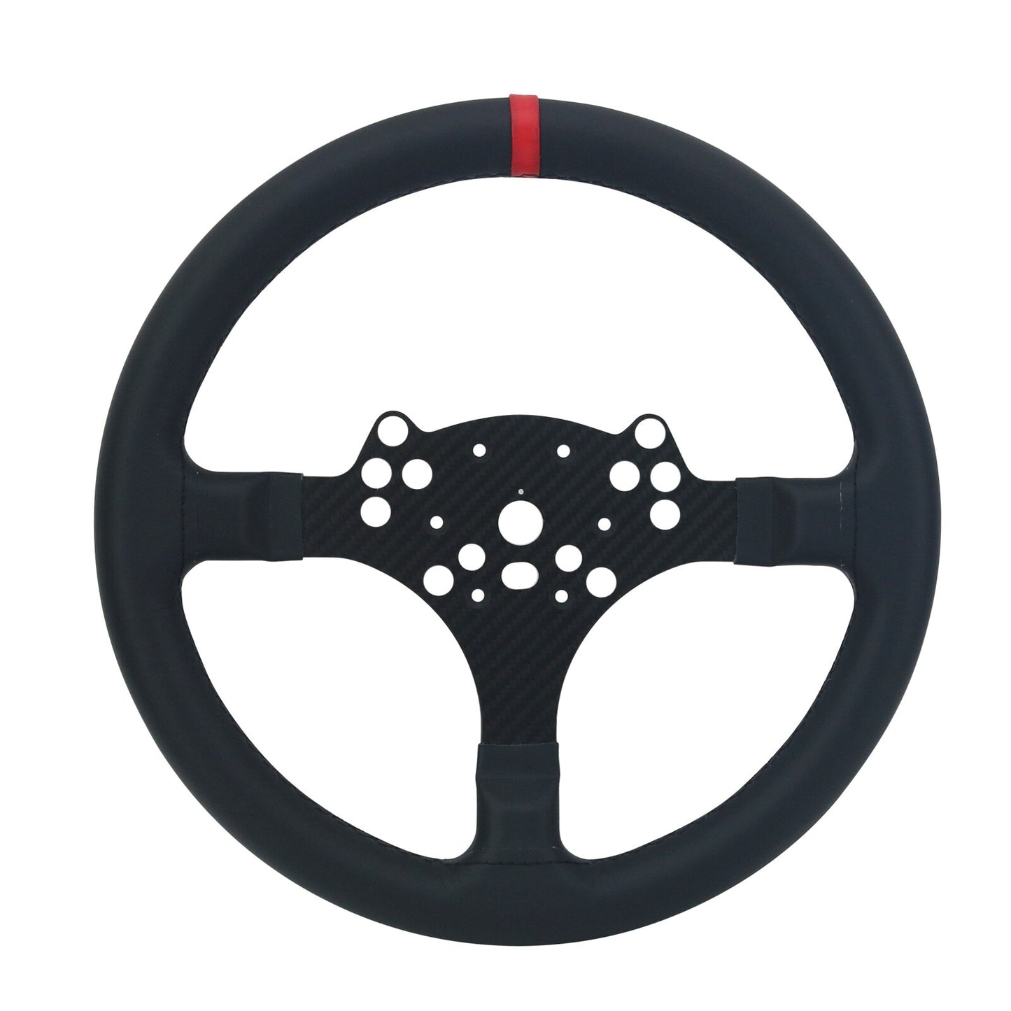 SIMPUSH 13 Inch MOD Steering Wheel Modification Wrapped with Cowhide for PXN V10