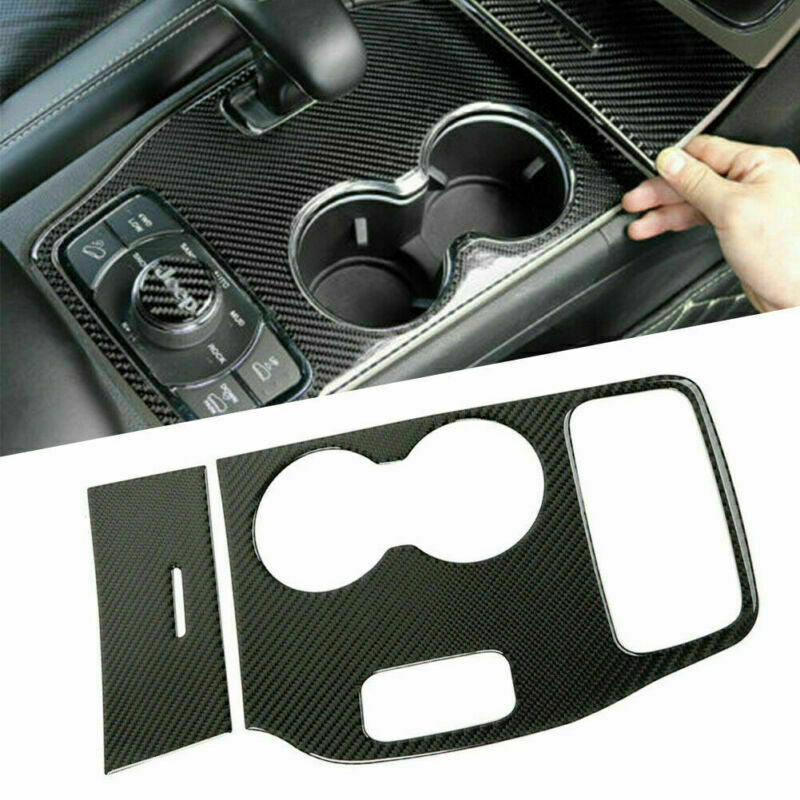 Carbon Fiber Dashboard Gear Shift Panel Cover for Jeep Grand Cherokee 2014-15