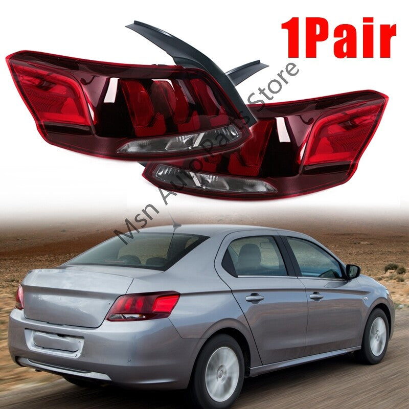 2Pcs Tail Light Turn Signal Brake Reversing Lamp for Peugeot 301 2017-2019