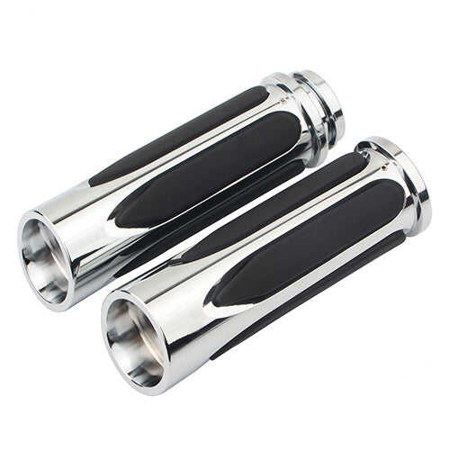 Chrome Handlebar Hand Grips for Harley Touring Road Glide Dyna Softail Sportster