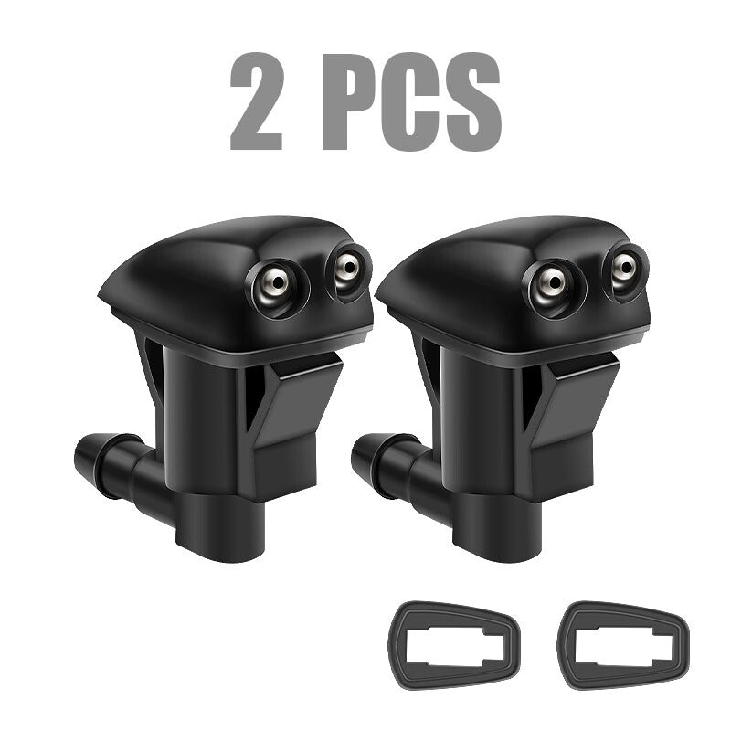 Black Dual Holes Adjustable Car Windshield Washer Nozzle Wiper Water Spray Jet