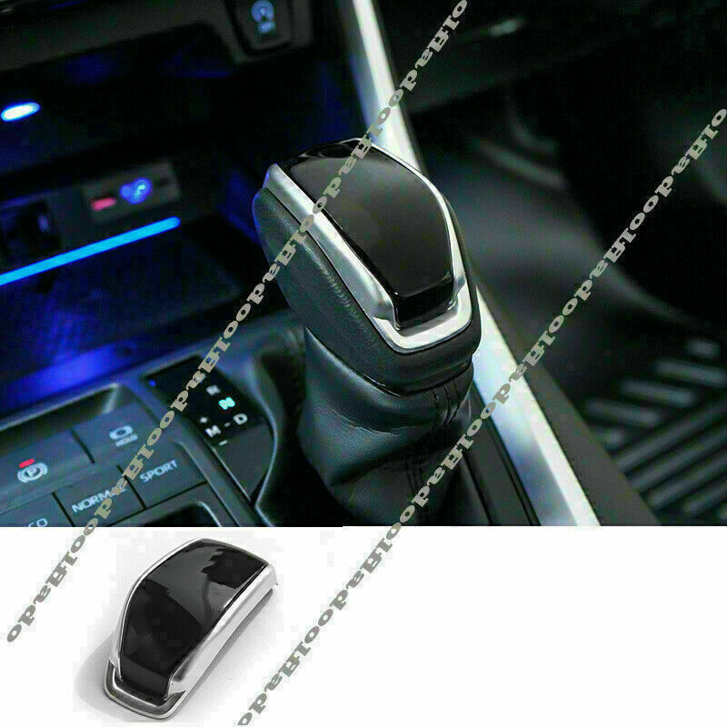 for Toyota RAV4 2019-2022 Silver+Black Interior Gear Shift Knob Cover Cap trim