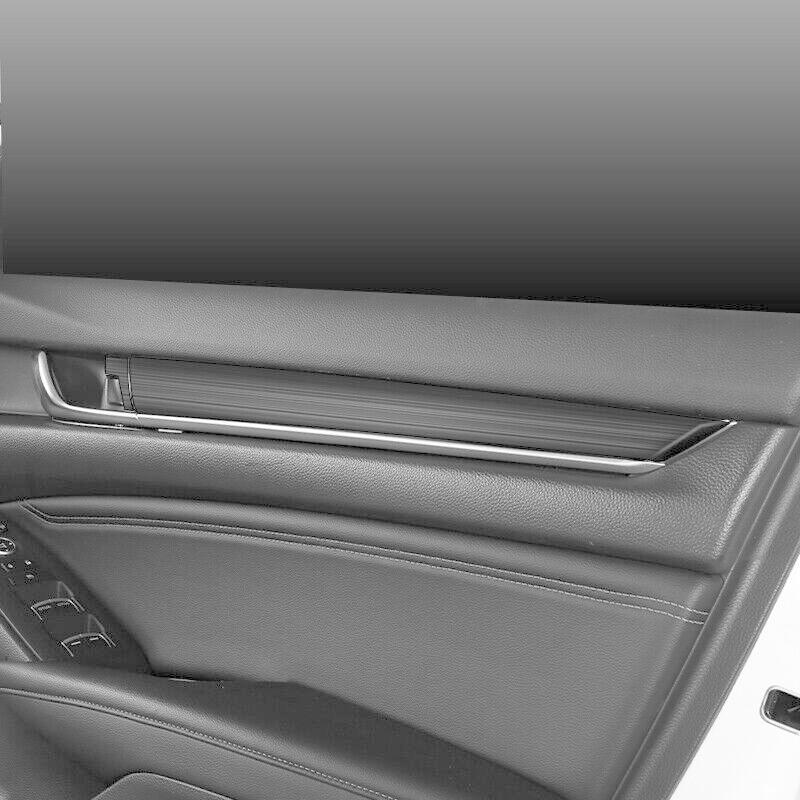 Fit for Honda Accord 2018-2019 2020 Black Steel Inner Door Panel Cover Trim 4PCS