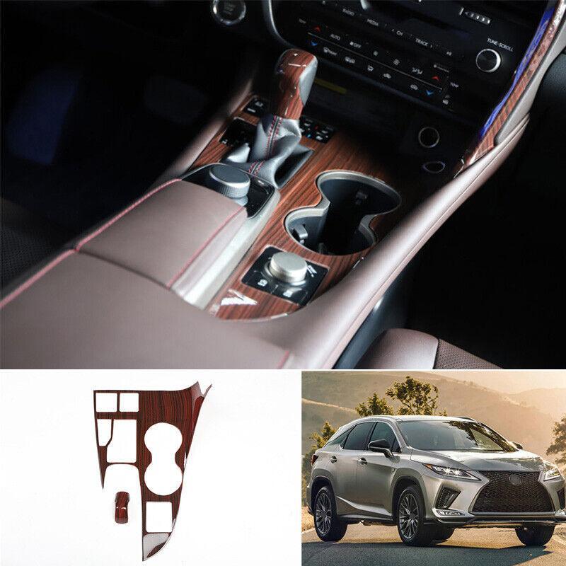 for Lexus RX350 450h 2016-2022 Red Wood Grain Interior Decor Full Set Cover Trim