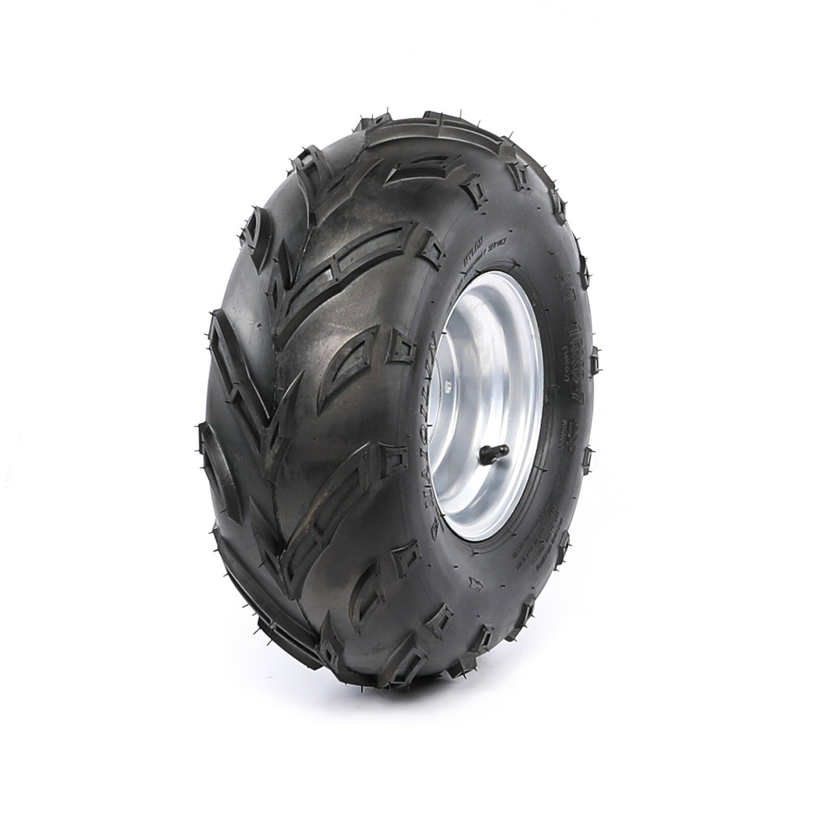 4-piece all-terrain vehicle tire set, 16x8-7 tires, rims, 4 studs, 110mm, 7-inch wheels, Taodao go-kart four-wheel set, 125cc.