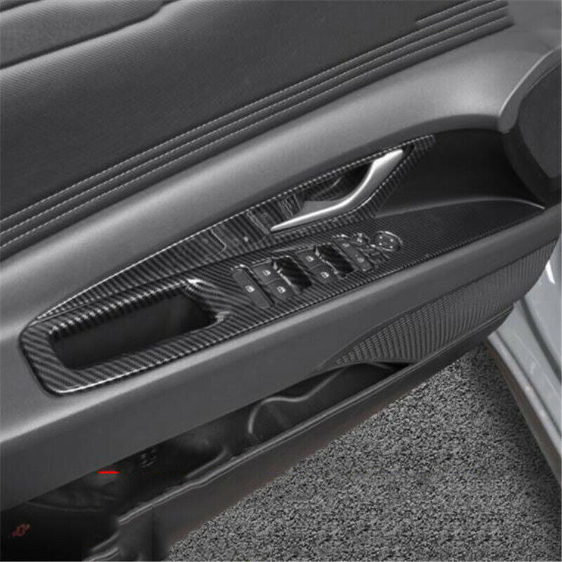 Carbon Fiber Window Lift Switch Panel Cover Trim for Hyundai for Elantra 2021 2022