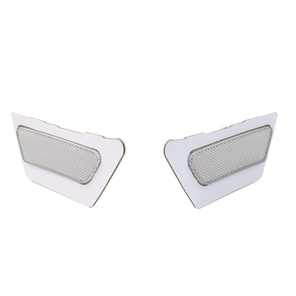 1 Pair White Front Bumper Reflector Side Marker Lights for Audi A4 B9 2017-2019