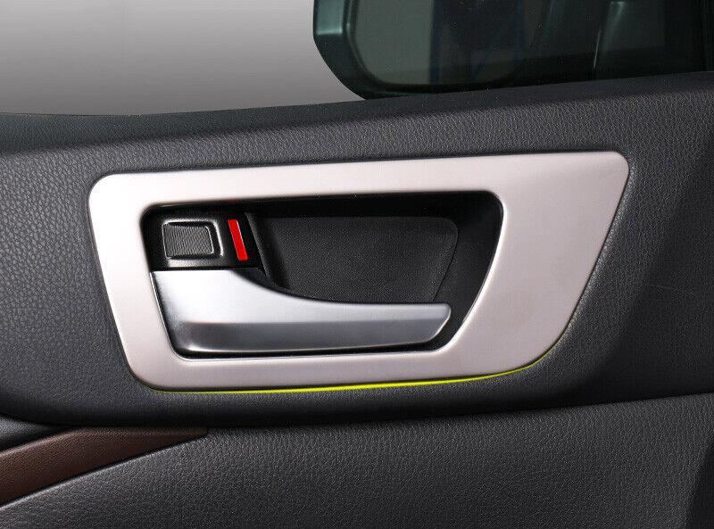 Silver Steel Inner Door Handle Frame Trim 4pcs for Toyota Highlander 2014-2019