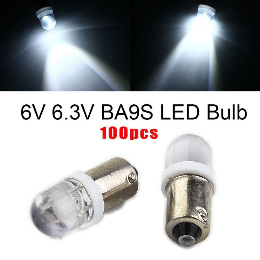 Long Lasting BA9S H6W LED Pinball Machine Light Bulbs 6V / 6 3V DC Pack Of 100