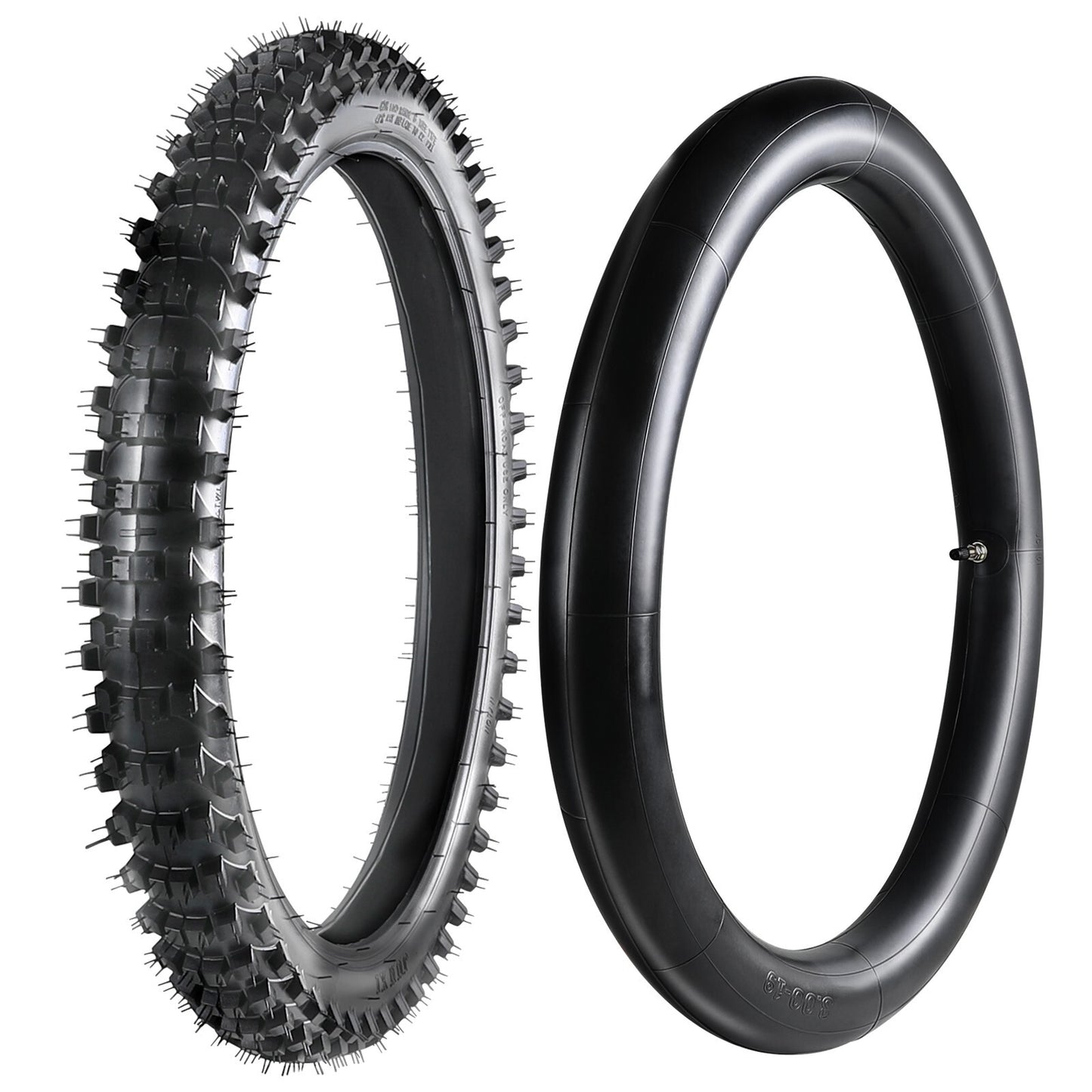 70/100-19 Knobby front tire + inner tube for Honda mountain bikes.