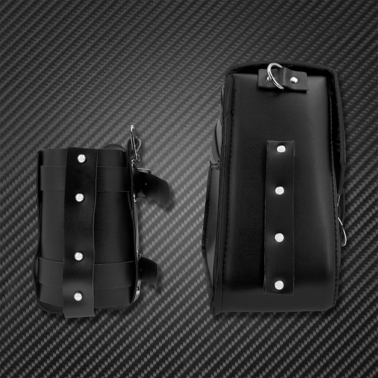 Motorcycle Saddlebag Storage Right Side Luggage Tool Saddle Bag w/ Bottle Bag