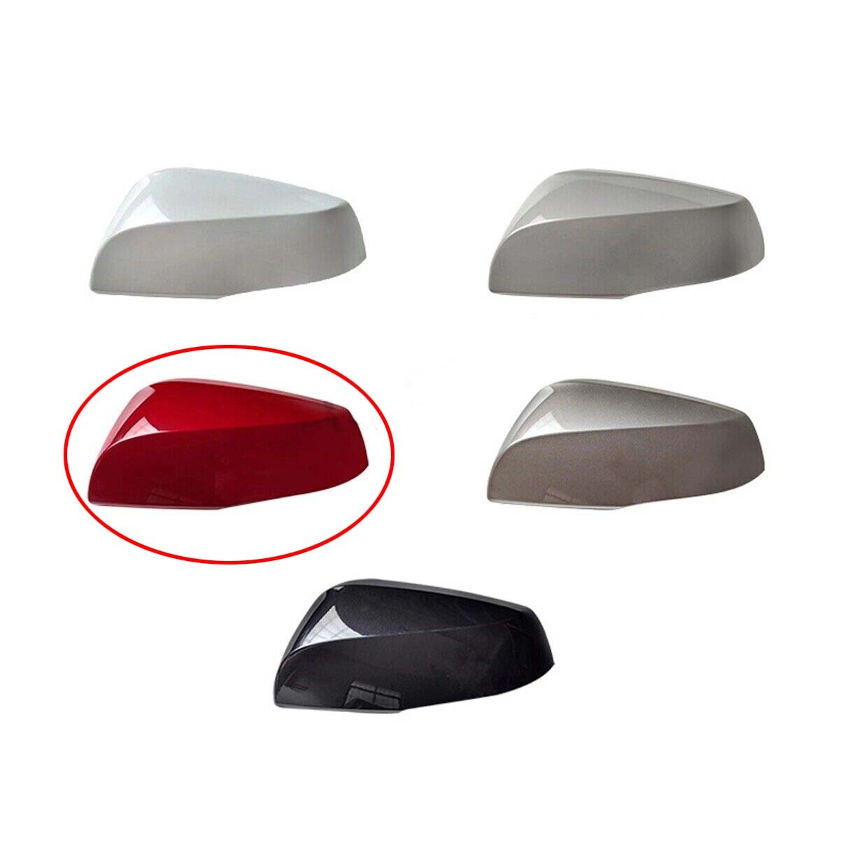Red Right Passenger Car Rear Mirror Cap Cover For ToyotaRAV4 19-22