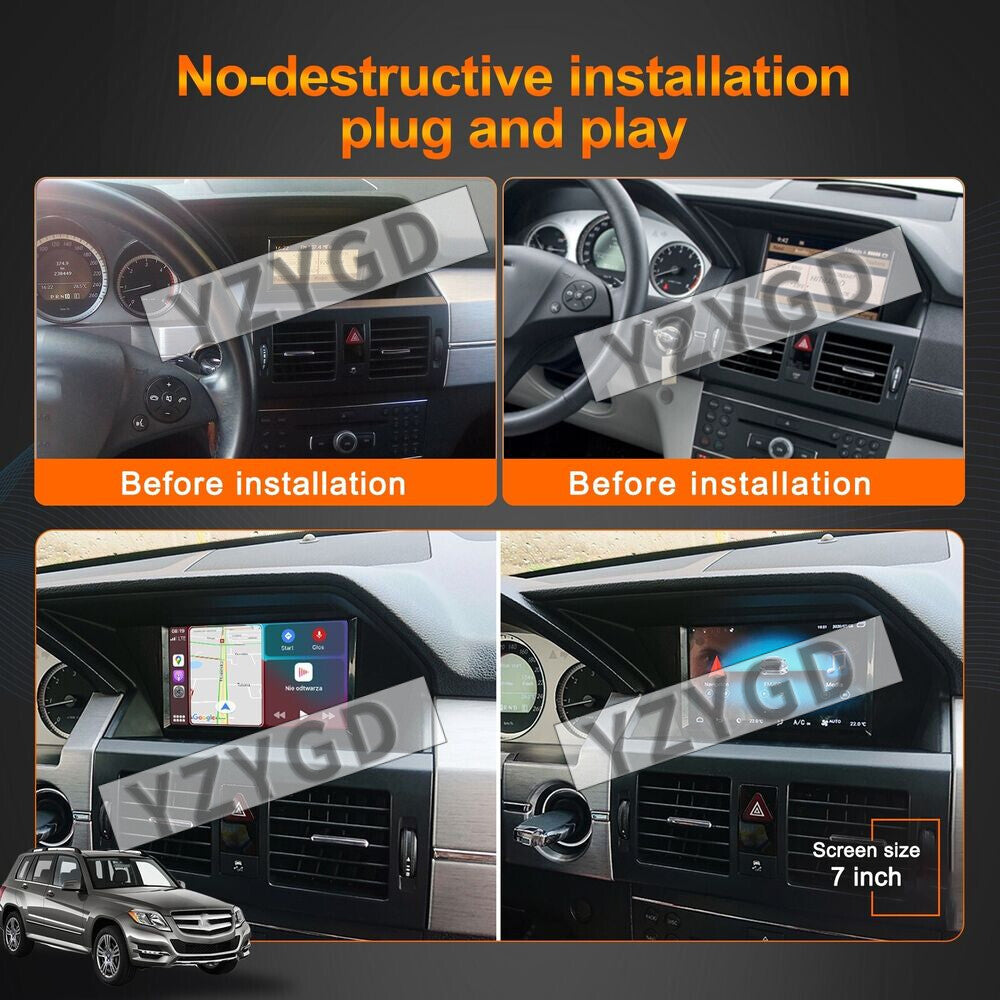 for Mercedes-Benz GLK X204 2008-2012 Carplay Car Radio Android GPS 128G Screen