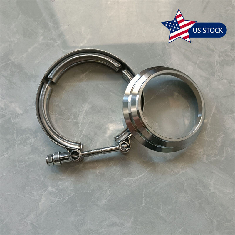 3 Downpipe Flange V-Band Clamp Kit for Borg Warner Turbo S369 SX-E S200 S300