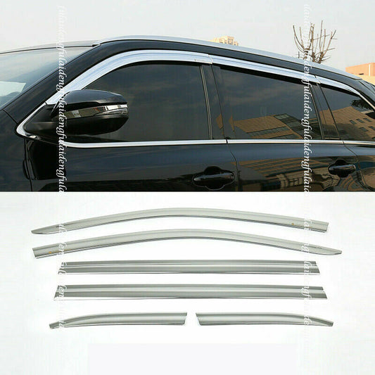 Chrome Window Visor Vent Sun Rain Wind Guards for Toyota highlander 2014-2019