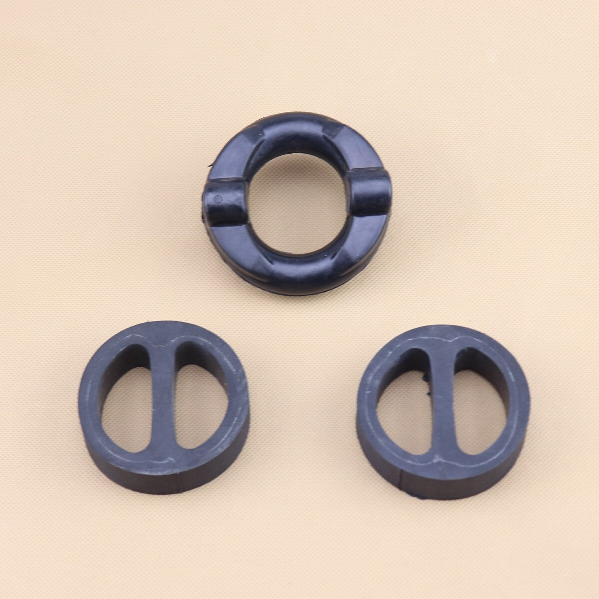Coat hanger kit with donut rings for BMW E28 front and rear exhaust muffler systems - 3-piece set