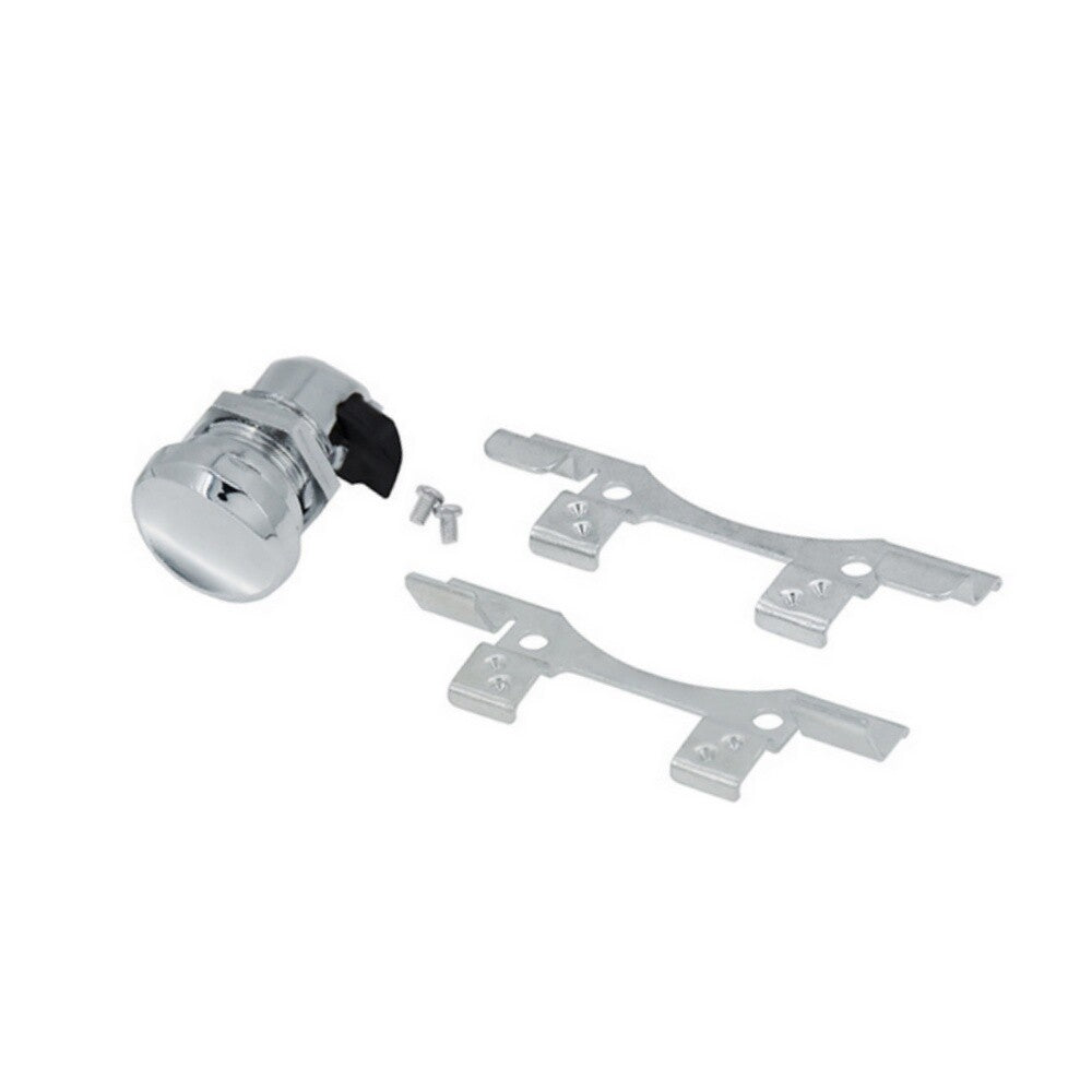 Chrome Fuel Door Latch Push Button Gas Cap for Harley Touring Street Glide 92-23