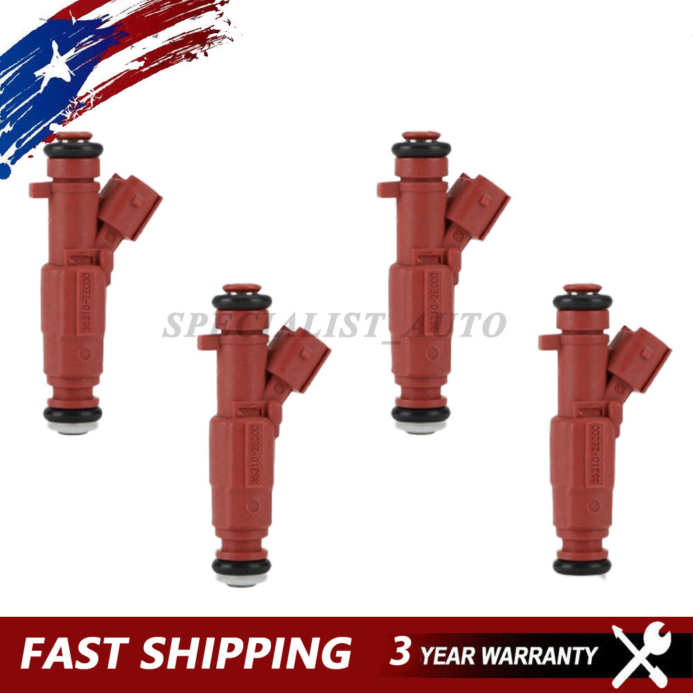 4pcs 35310-2E000 fits for Elantra Kona Forte Fuel Injectors Soul 842-12375