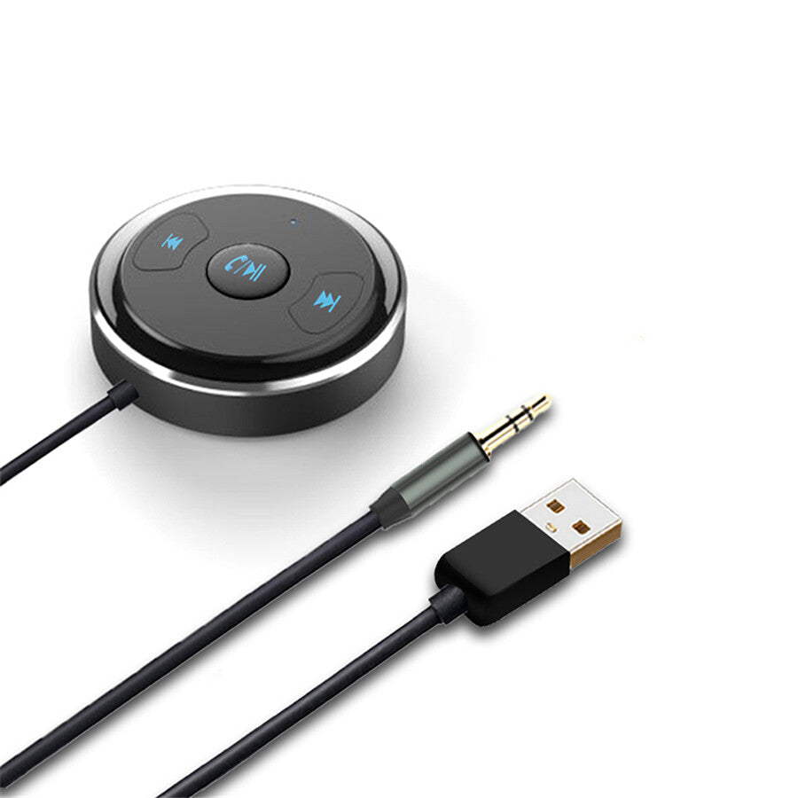 3.5mm Jack Bluetooth Handsfree Car Kit Music Audio Receiver Voice Assistant AUX