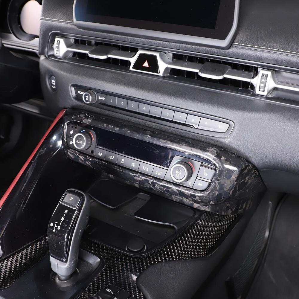 for Toyota Supra 2019-2023 Forged Carbon Dashboard AC Control Panel Cover Trim