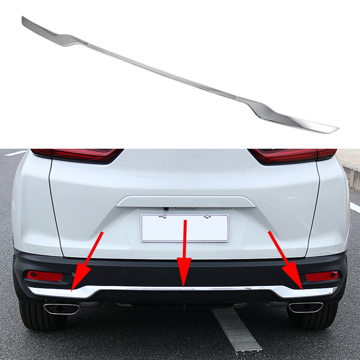 3P for Honda CR-V CRV 2020-2022 Chrome Rear Bumper Guard Strip Cover Trim ABS