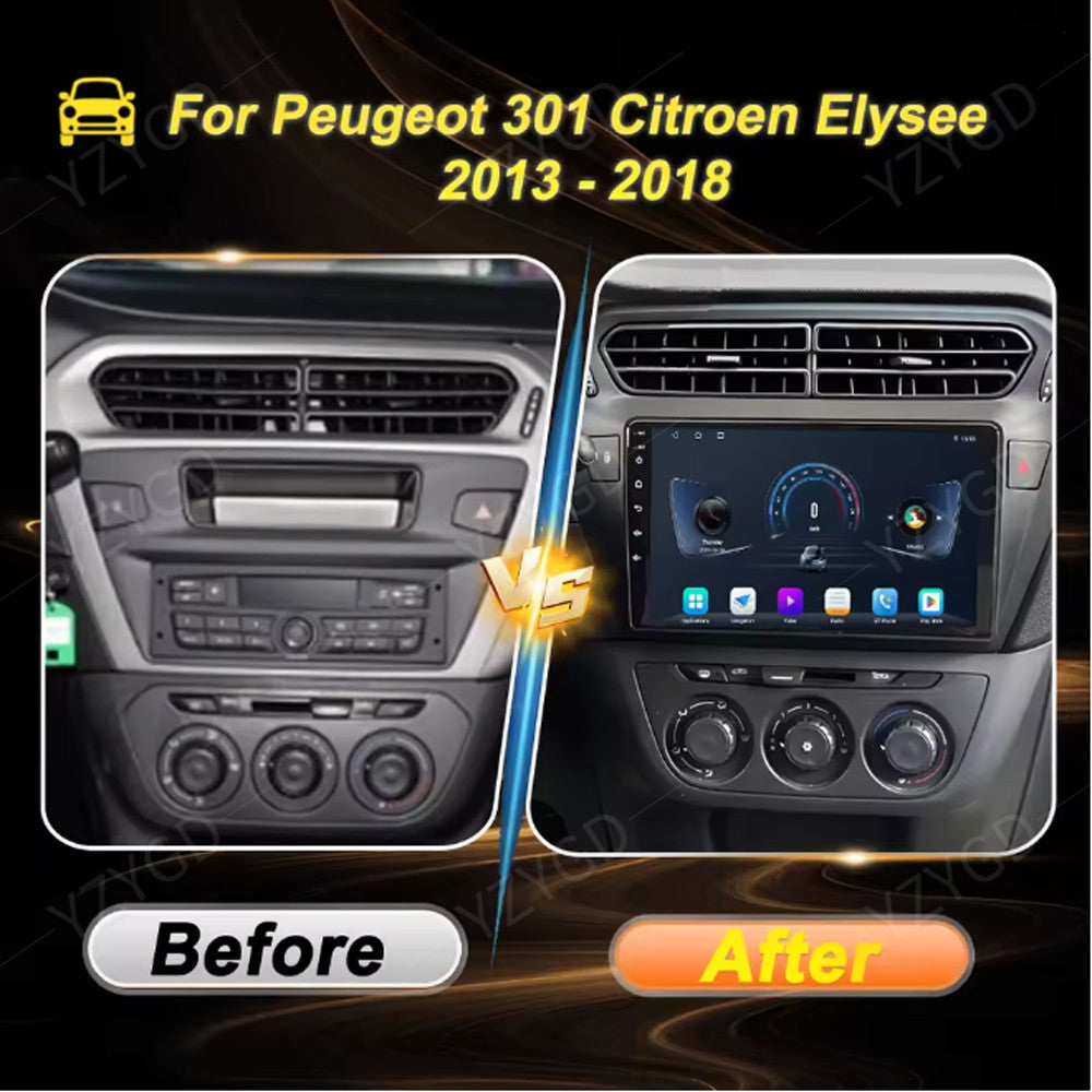 for Peugeot 301 for Citroen Elysee 2013-2018 CarPlay Car Stereo Radio GPS Multimedia