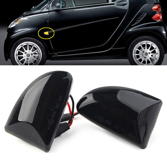 LED Black Sequential Side Marker Light Turn Signal Light for Smart Fortwo W451