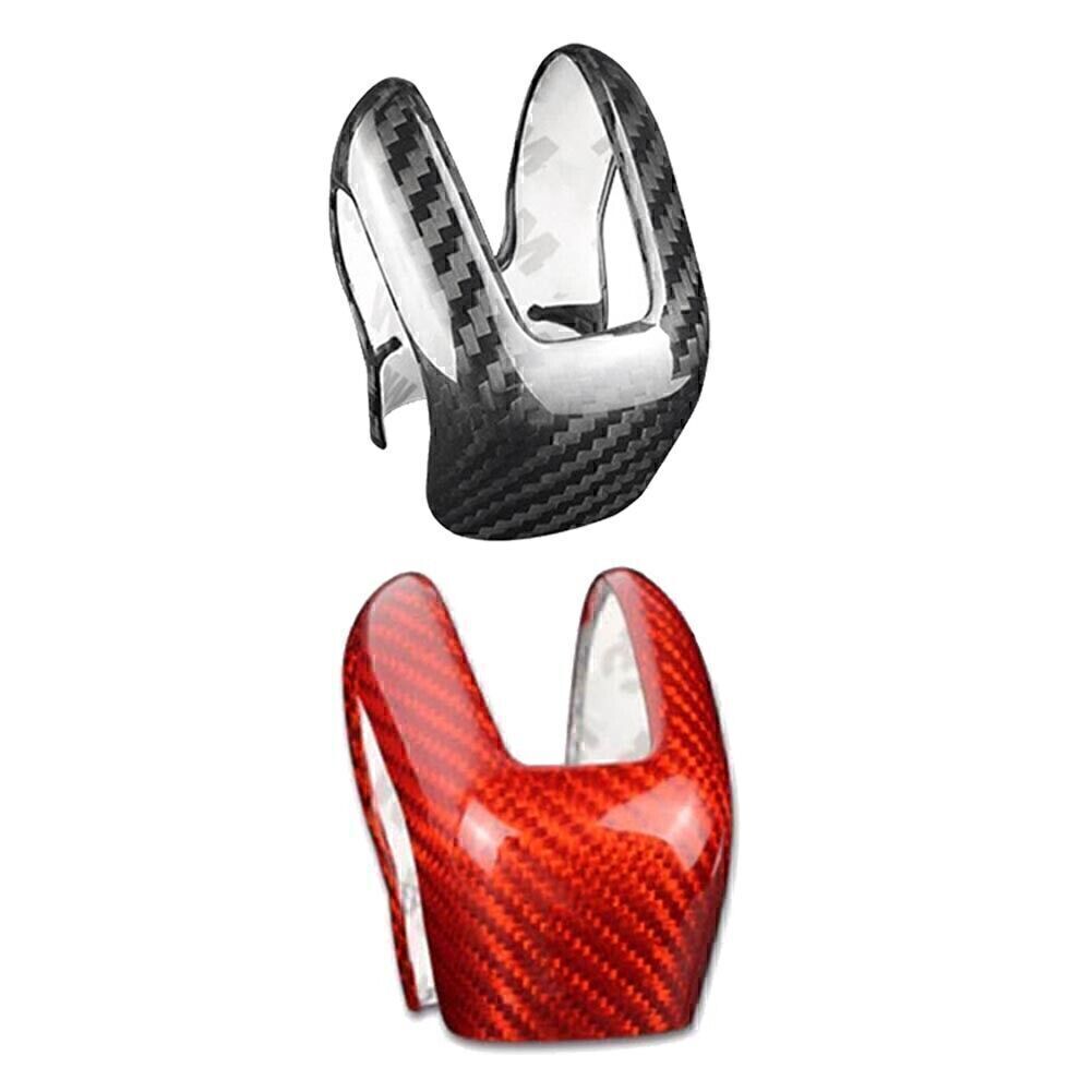 Carbon Fiber Gear Shift Knob Cover Trim for Volvo XC60 XC90 S60 S90 V60 90 Black
