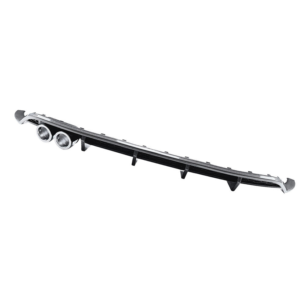 Rear Bumper Protector Splitter Spoiler Lip for VW Polo MK6 2019-2024