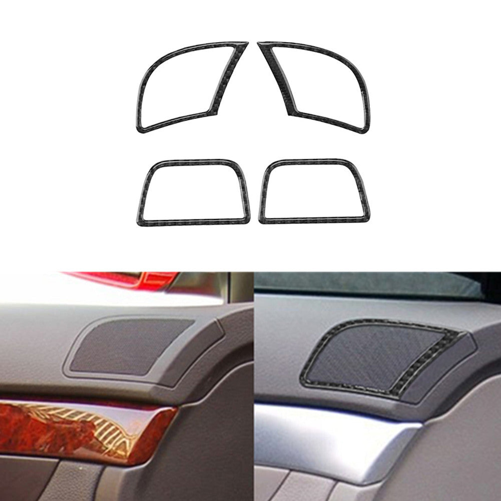 4x carbon fiber door speaker trim for Audi A4 S4 2005-2008