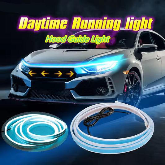 1.2M Car Waterproof Flexible Atmosphere Hood Light Strip Daytime Running Light