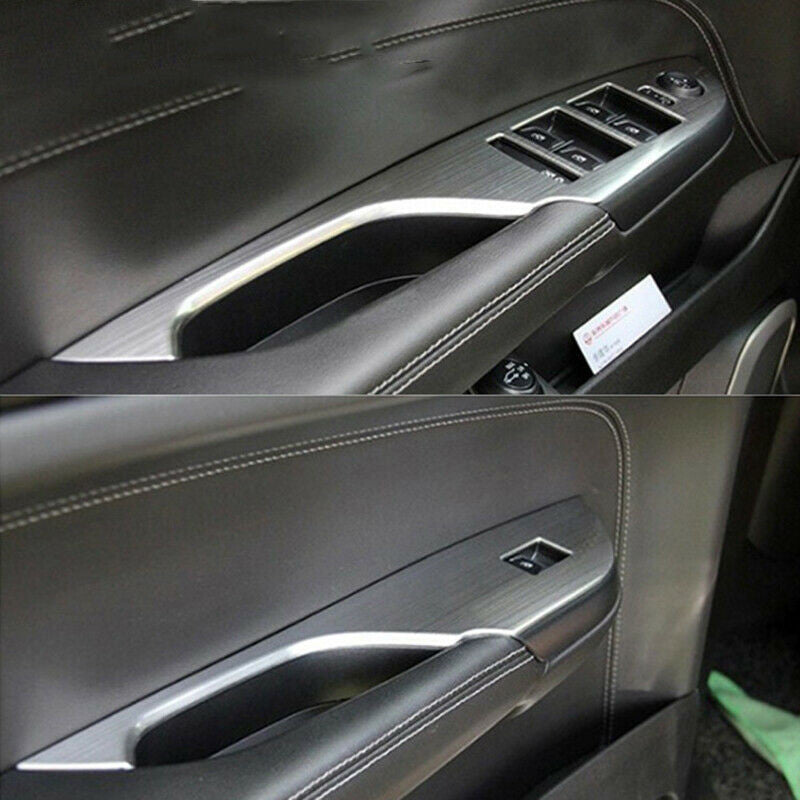 for Cadillac SRX 2010-15 Matte Silver Inner Window Lift Panel Switch Cover Trim