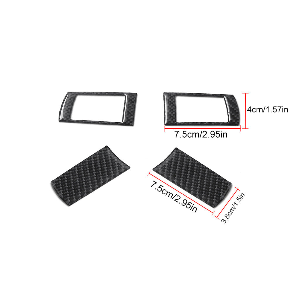4Pcs Carbon Fiber Steering Wheel Button Cover Trim Type B for Chrysler 300 05-07