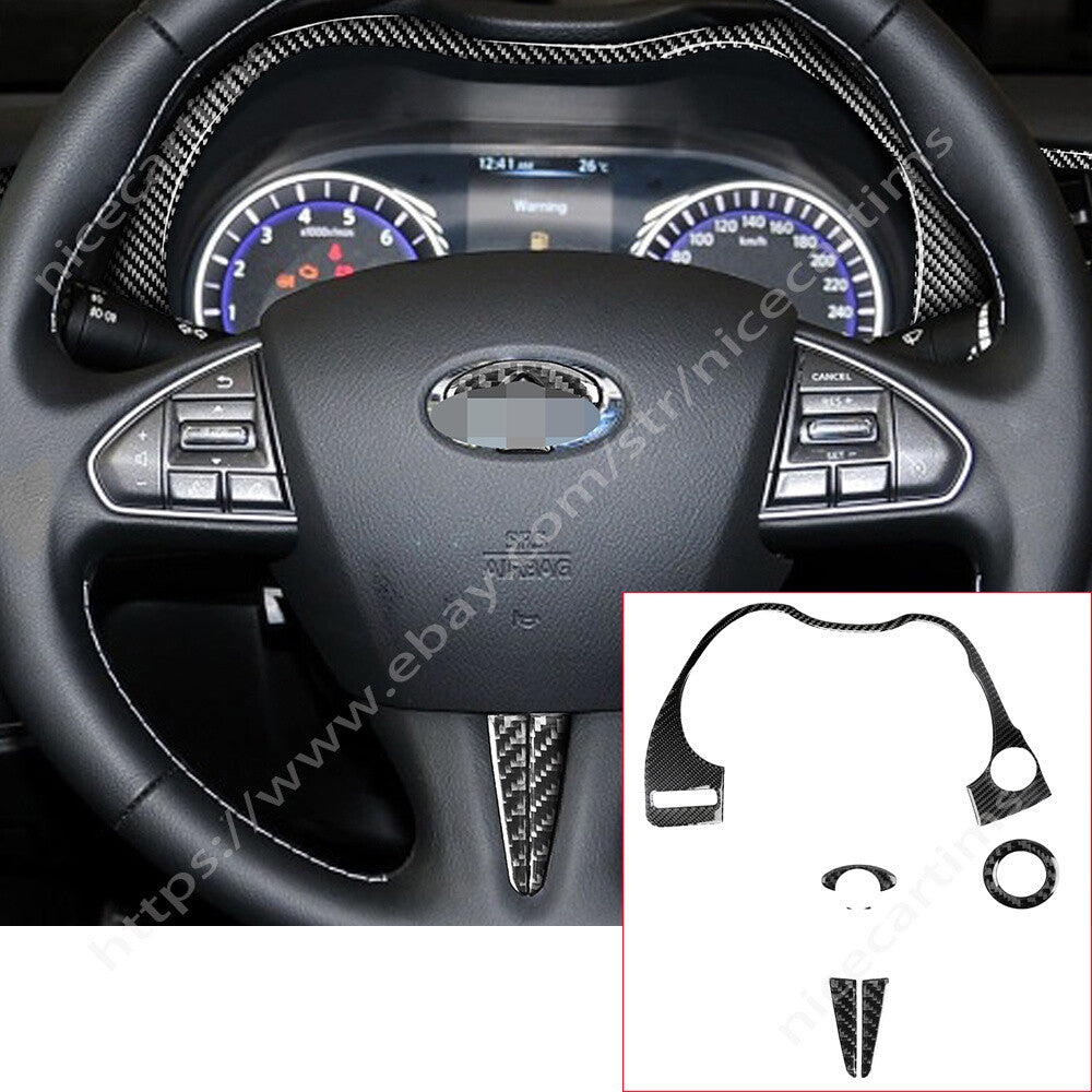 Carbon Fiber Interior Trim Full Set Decorative Cover for Infiniti Q50 Q60 2014+